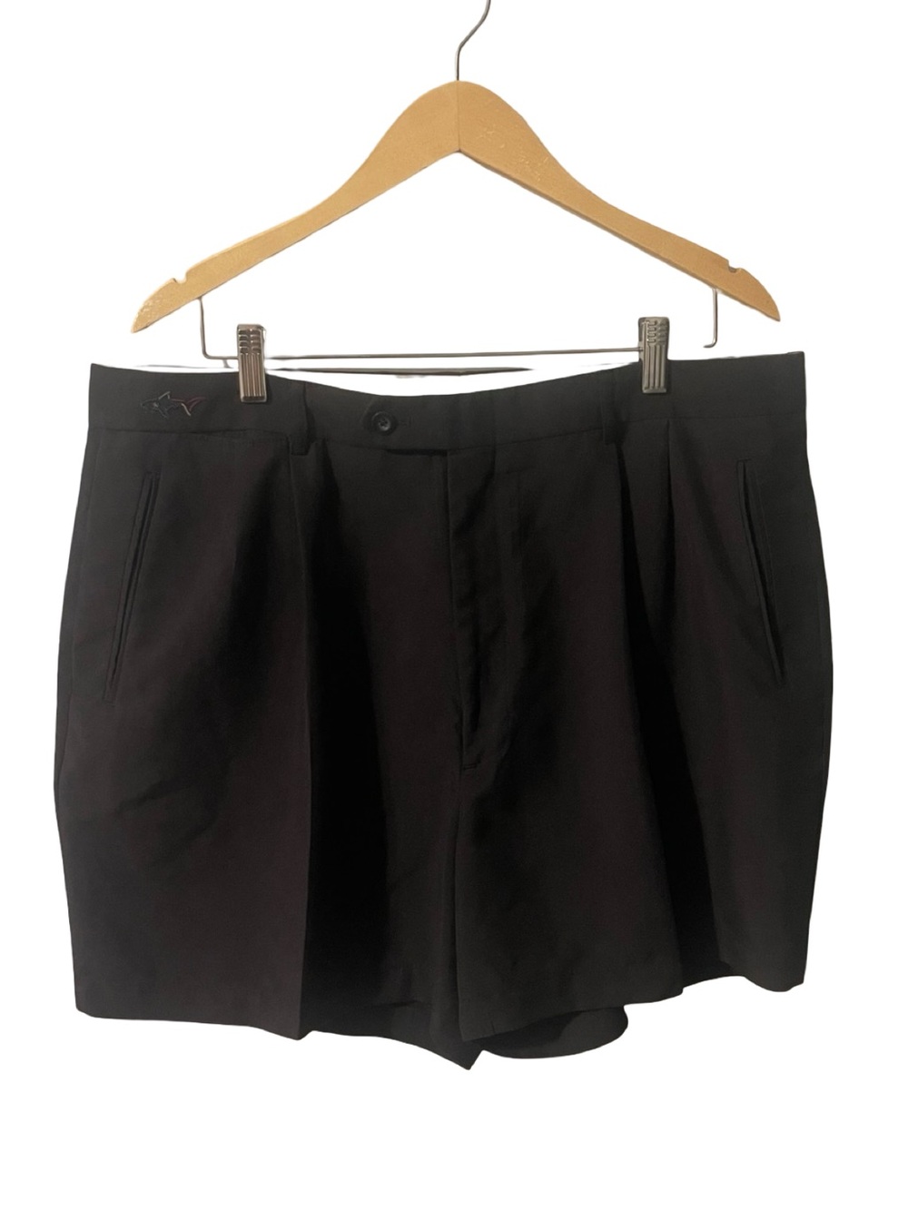 Greg Norman Black Pleated Golf Shorts Men’s 38